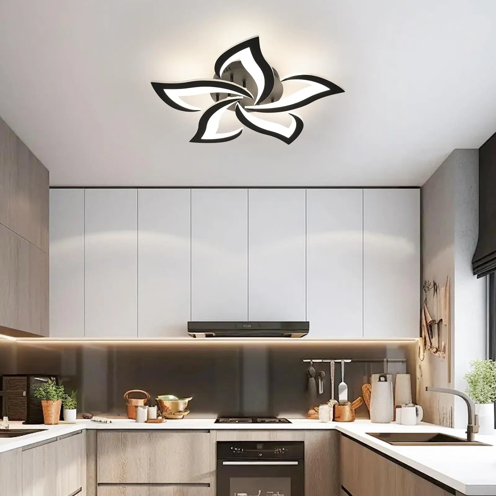AcrylicGleam | Modern Ceiling Light with Remote Control and LED Lighting