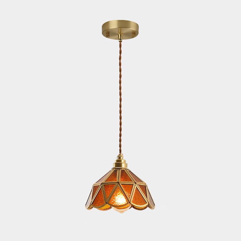 AmberDome | Elegant Tiffany Style Pendant Light