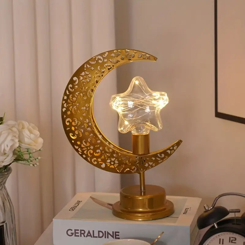 AuraGlow | Creative & Luxury Moon Table Lamp