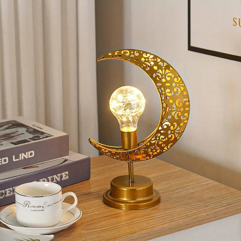 AuraGlow | Creative & Luxury Moon Table Lamp