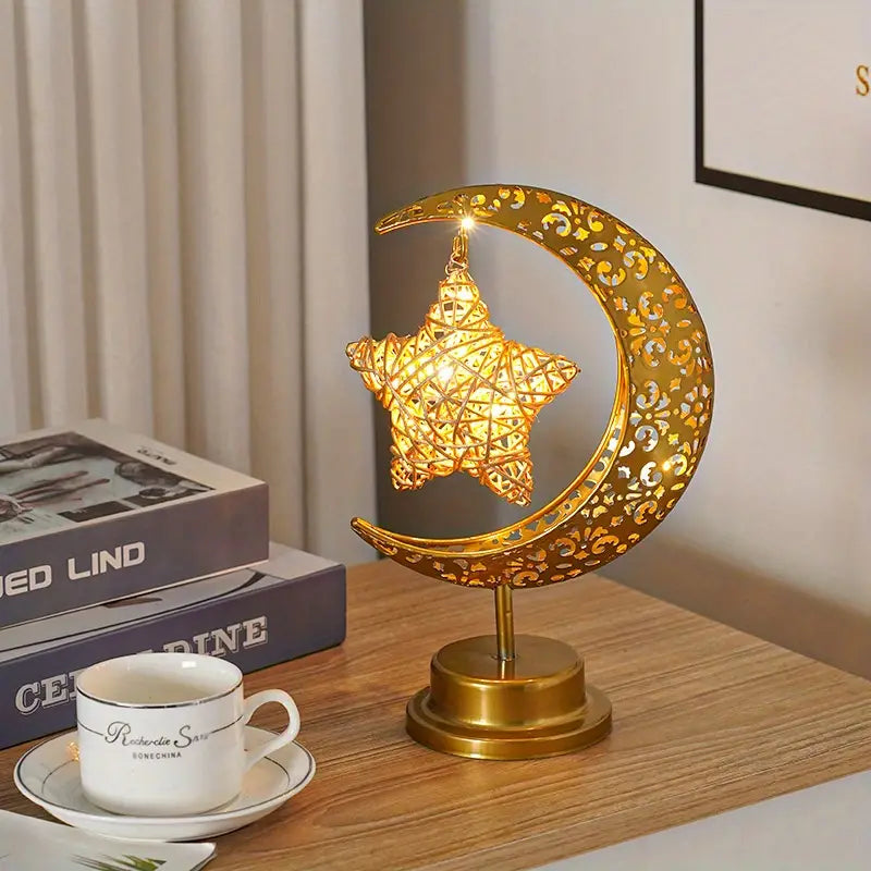 AuraGlow | Creative & Luxury Moon Table Lamp