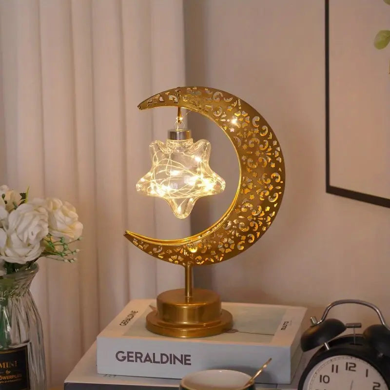 AuraGlow | Creative & Luxury Moon Table Lamp