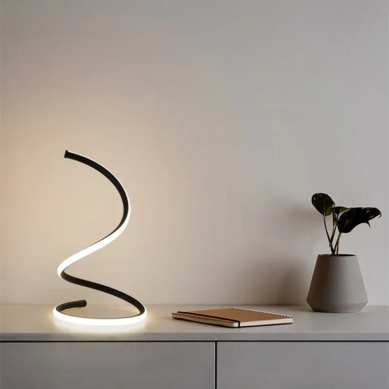 AuraTwist | Elegant LED Table Lamp