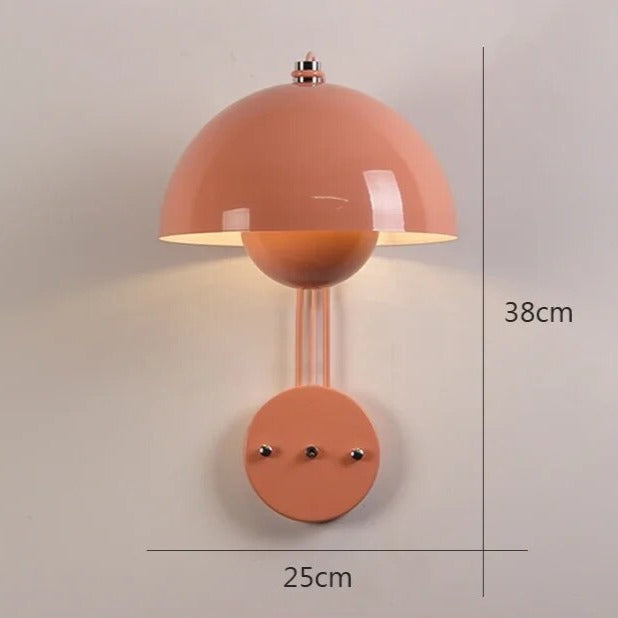 AuroraGlow | LED Mushroom Wall Lamp with Flower Bud Design and Easy Installation