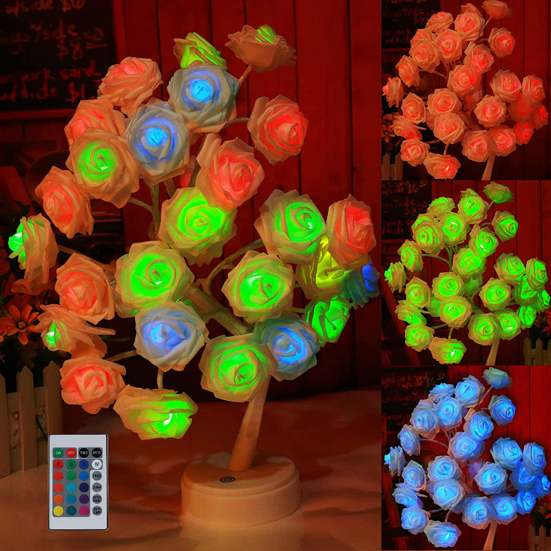 BlossomAura | Multicoloured LED Roses