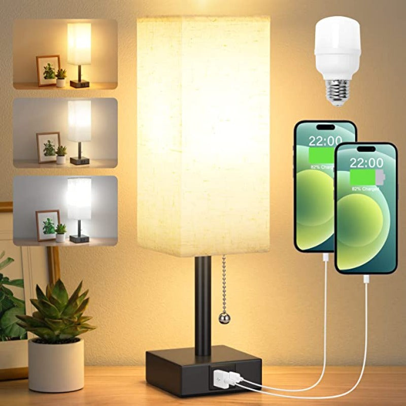 BrightLink | Table Lamp with Dual USB Ports