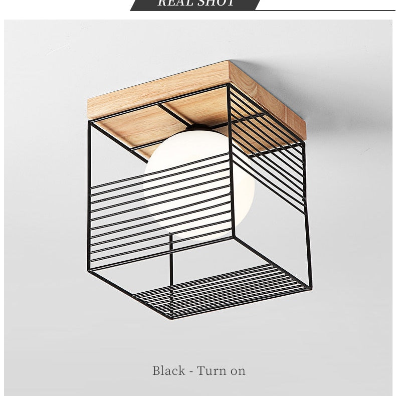 CageGlow | Modern Square Ceiling Light