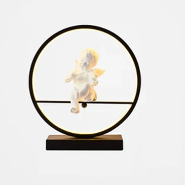 CherubGlow | Serene Angels LED Table Lamp