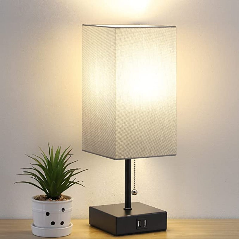 CozyGlow | Table Lamp with Dual USB Port