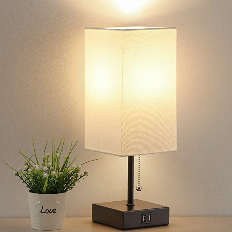 CozyGlow | Table Lamp with Dual USB Port