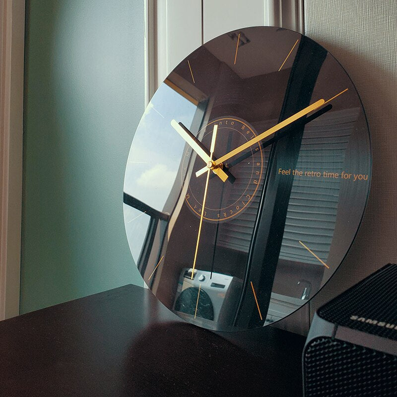 CrystalTime | Minimalist Glass Wall Clock