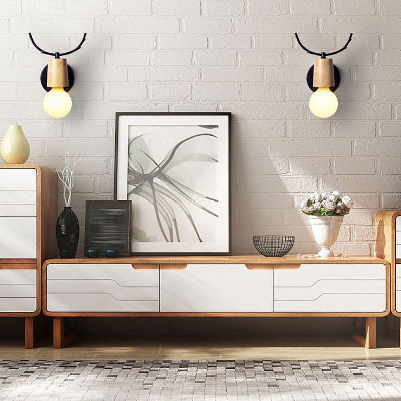 DeerGlow | Wall Lamp with Wood Details