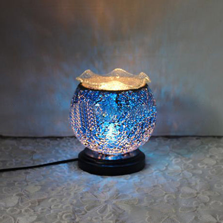 EmberGlow | Crackled Glass Table Lamp