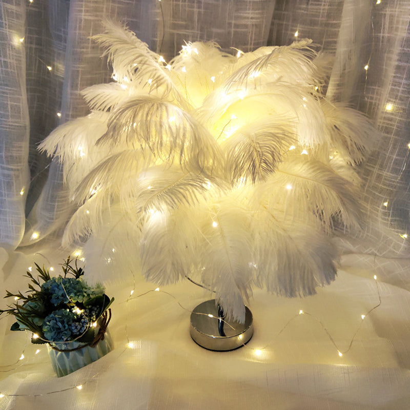 FeatherLite | Crystal Feather Table Lamp