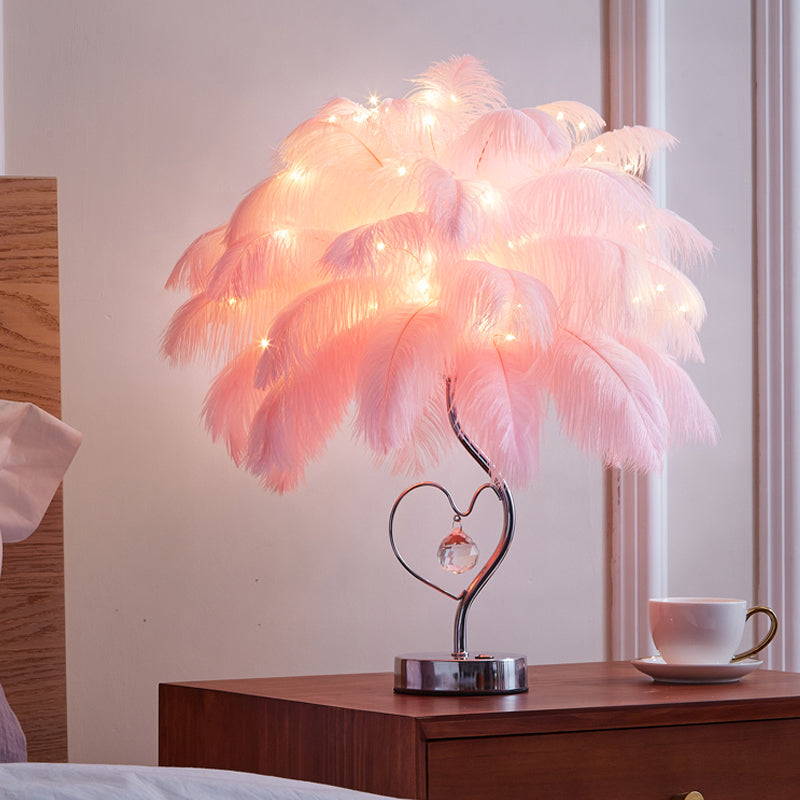 FeatherLite | Crystal Feather Table Lamp