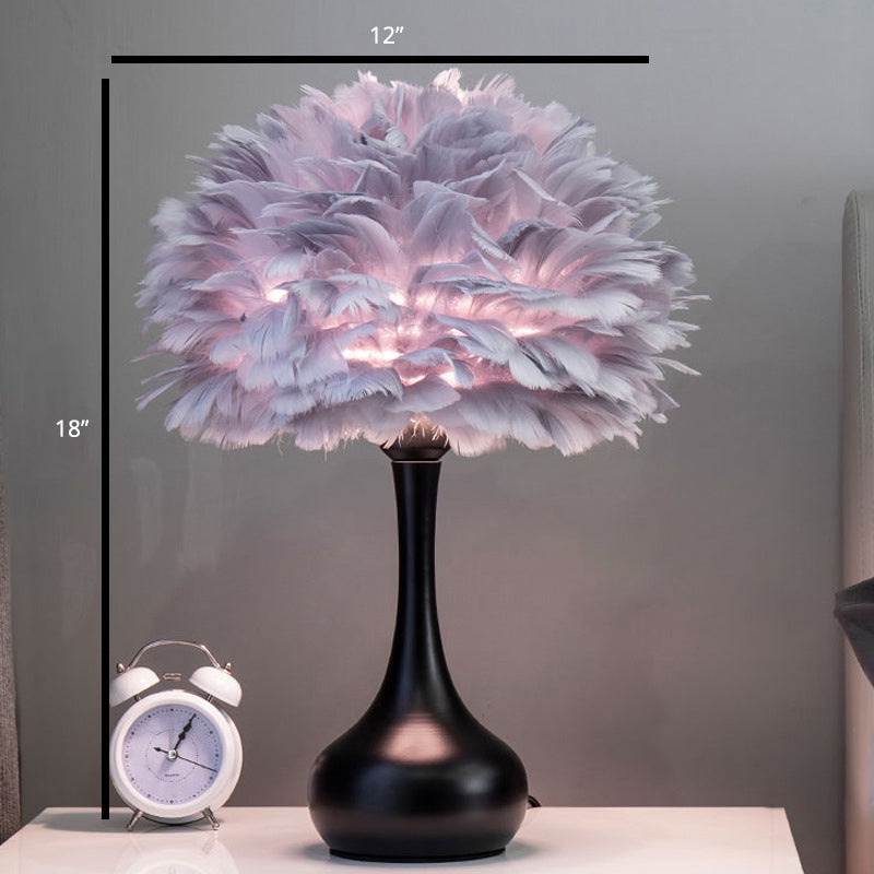 FeatherLuxe | Soft Glow Table Lamp