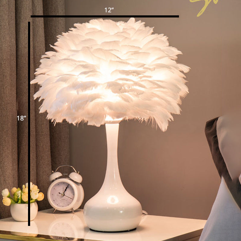 FeatherLuxe | Soft Glow Table Lamp
