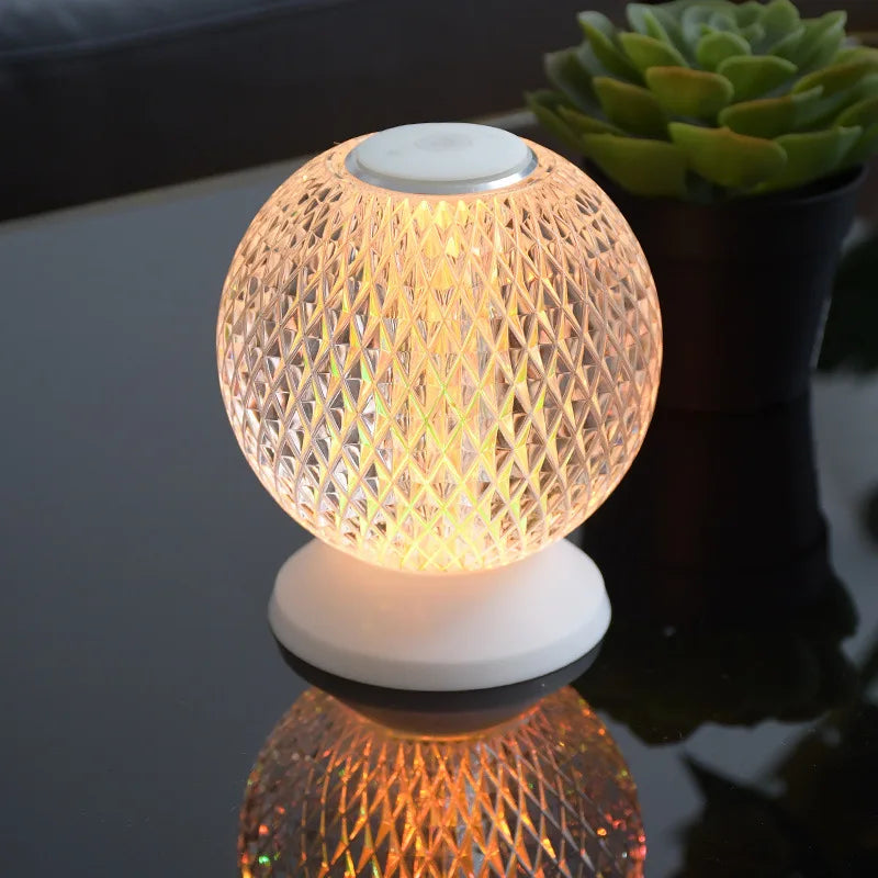 GlacierGlow | Wireless Crystal Ball Lamp