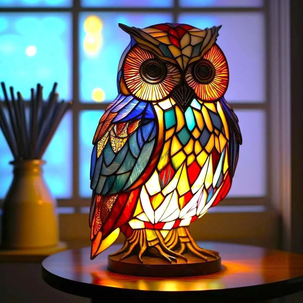 GlassGlow | Dimmable Designer Lamp with LED and Artistic Finish