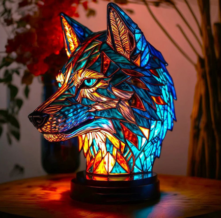GlassGlow | Dimmable Designer Lamp with LED and Artistic Finish