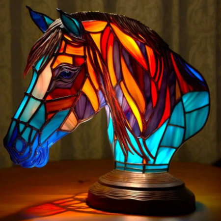GlassGlow | Dimmable Designer Lamp with LED and Artistic Finish