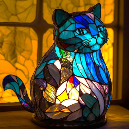 GlassGlow | Dimmable Designer Lamp with LED and Artistic Finish