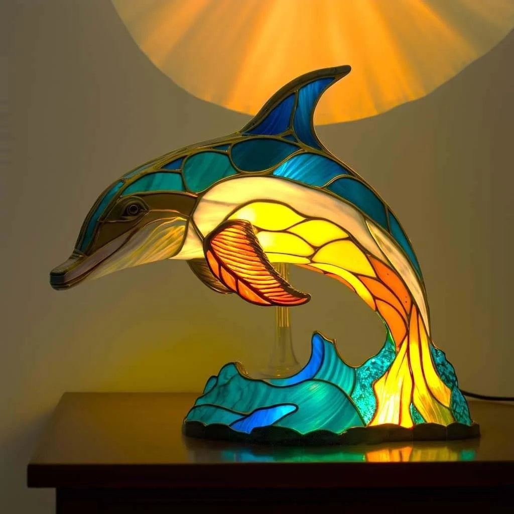 GlassGlow | Dimmable Designer Lamp with LED and Artistic Finish