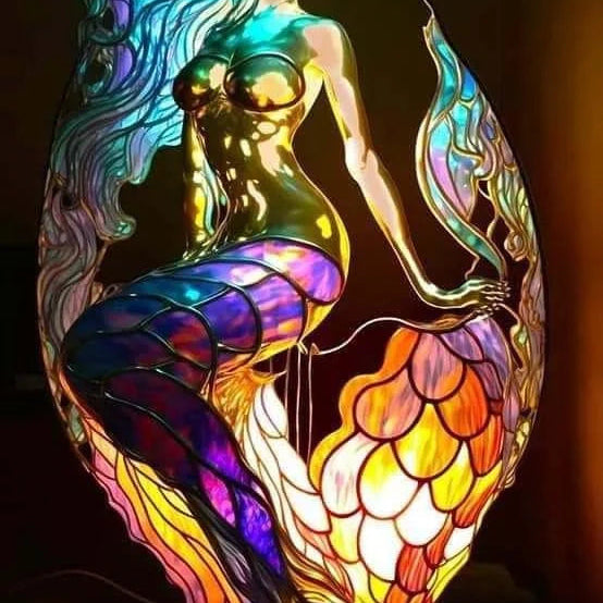 GlassGlow | Dimmable Designer Lamp with LED and Artistic Finish