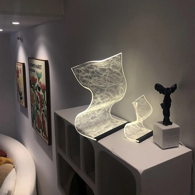 GlassyLight | Elegant LED Table Lamp