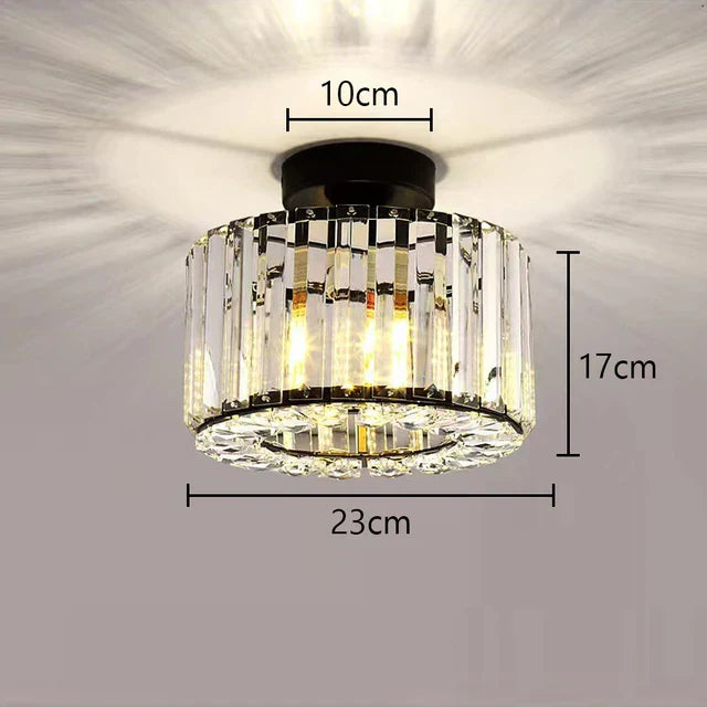 GlimmerSphere | Elegant Crystal Ceiling Lamp