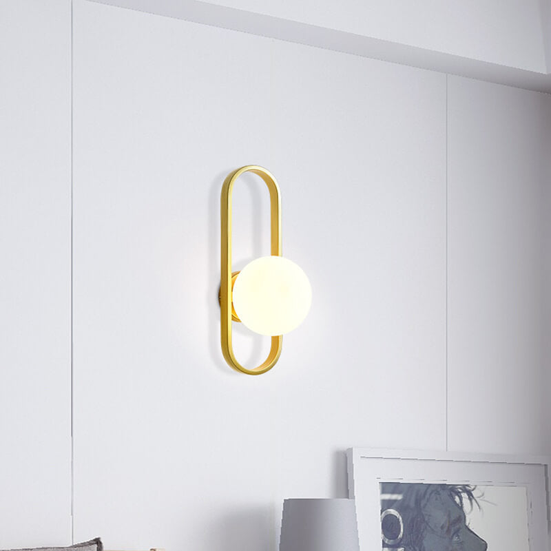 GlobeAura | Elegant Glass Globe Wall Lamp