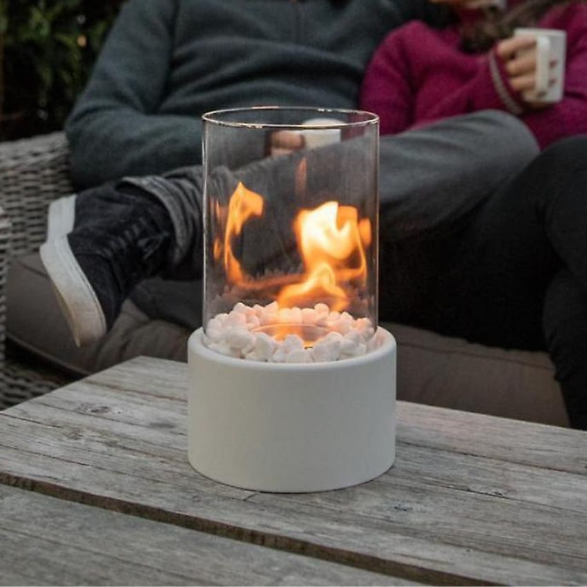 GlowEdge | Smokeless Bioethanol Fireplace in Glass for Table & Indoor Use