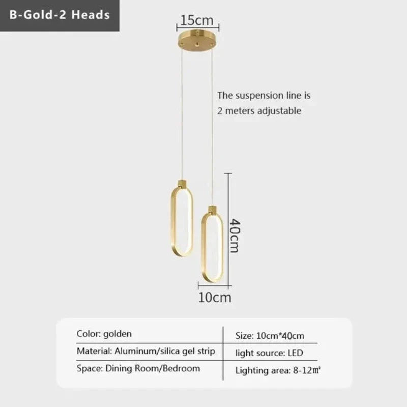 HaloRing | Elegant Double Ring Pendant Light