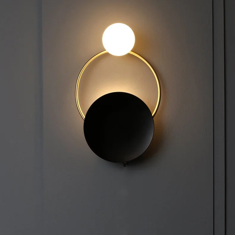 HelioGlow | Scandinavian Style Gold Accent Wall Lamp