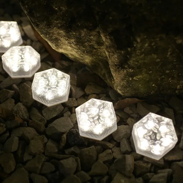 HexaGlow | Solar Stone Lamps