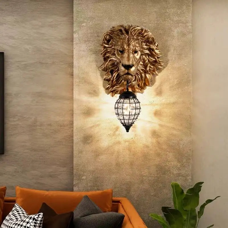 LionBlaze | Illuminated Lion Wall Lamp