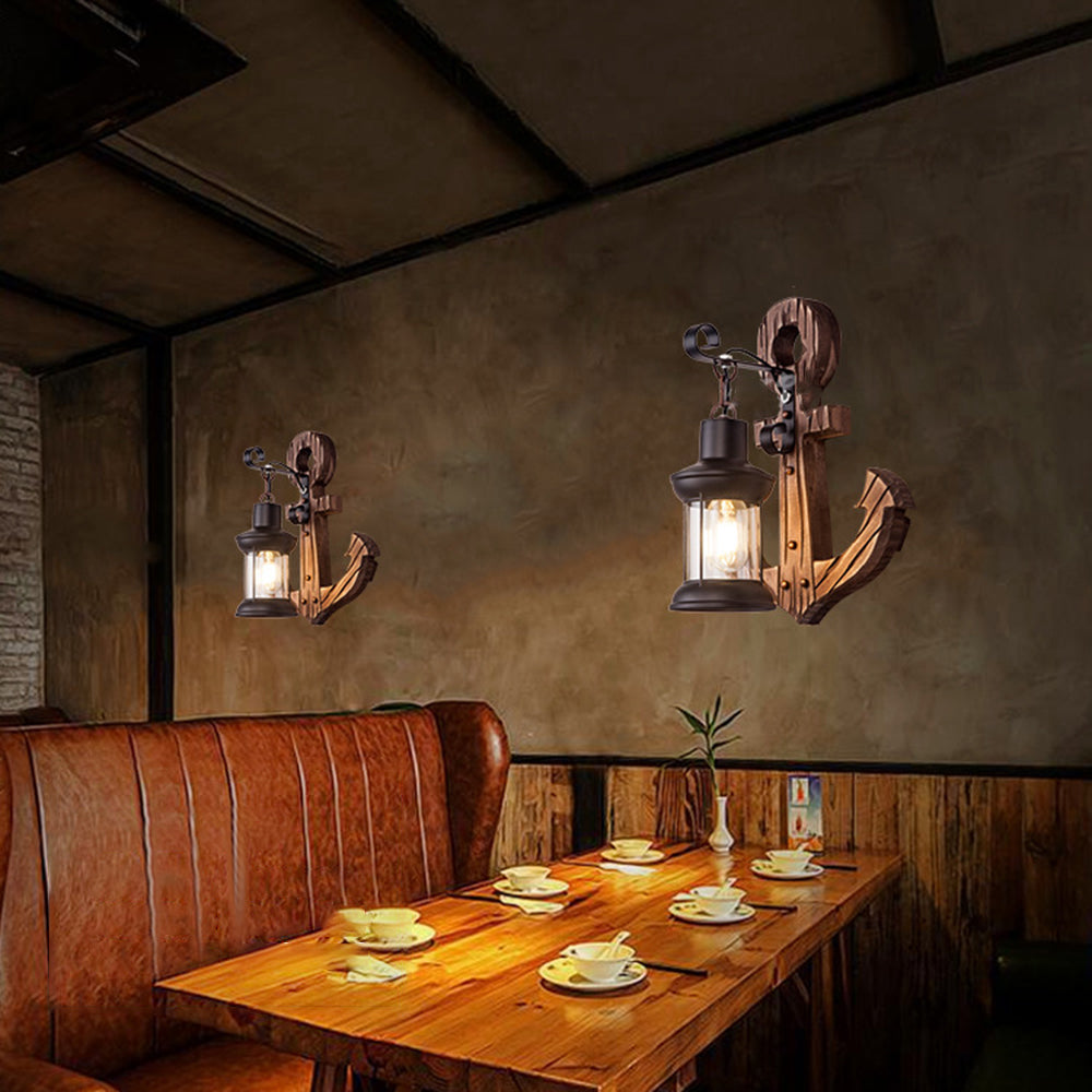 MarineGlow | Wooden Anchor LED Lamp