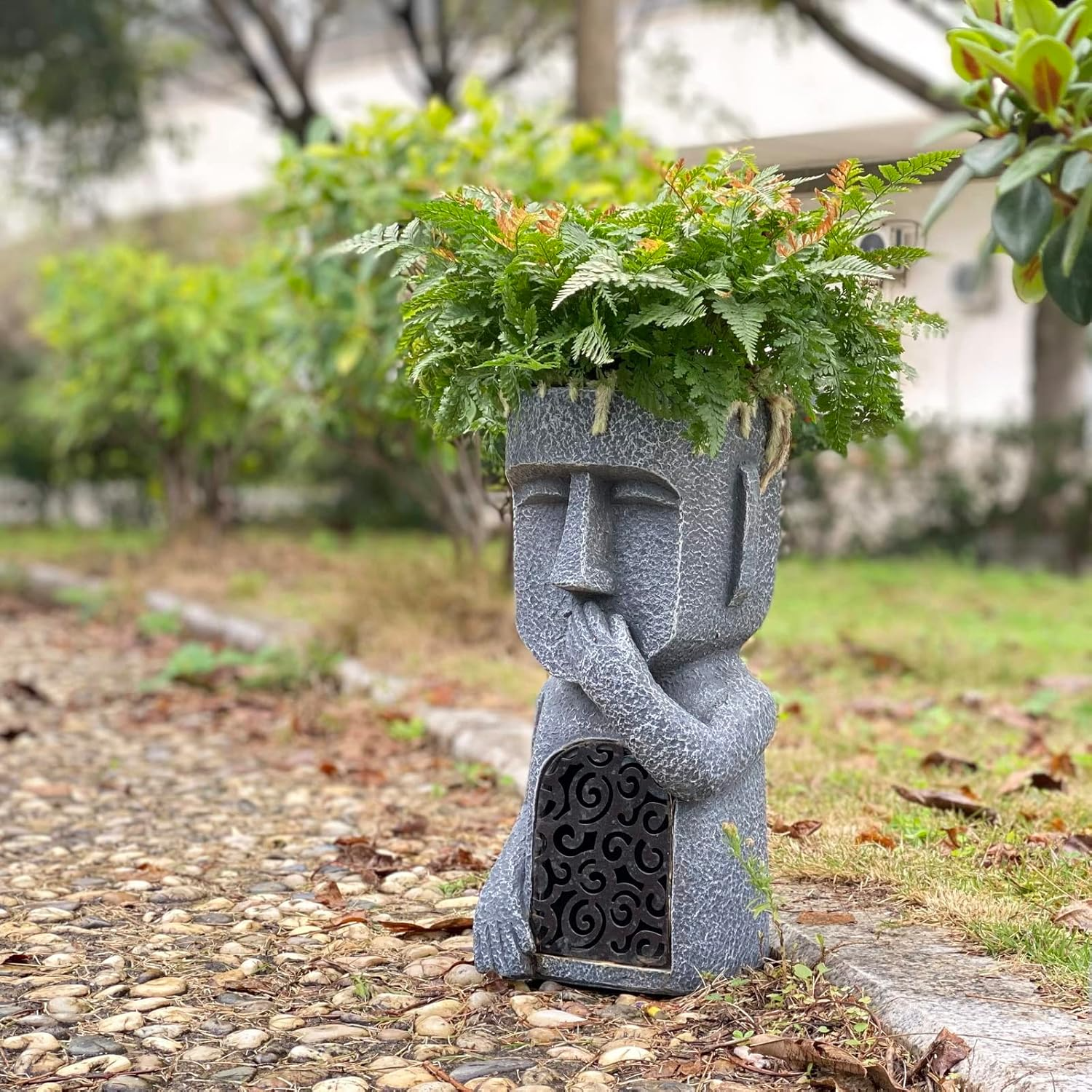 MoaiLight | Solar-Powered Moai Garden Lamps