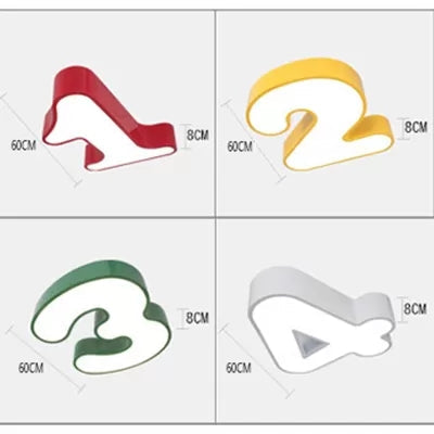 NumGlow | Colourful Number Ceiling Light