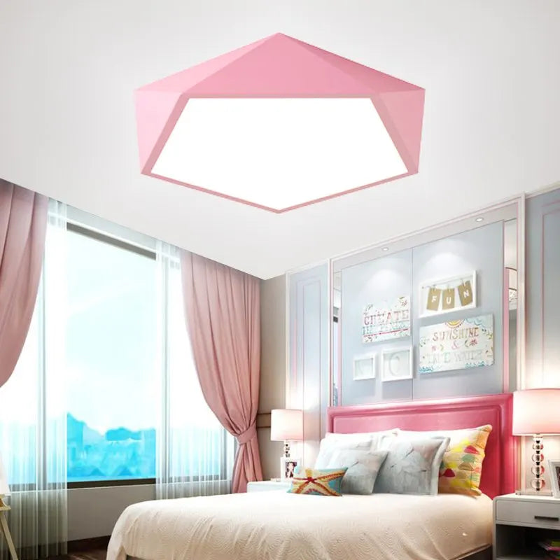 PastelLuxe | Modern Polygonal Ceiling Light