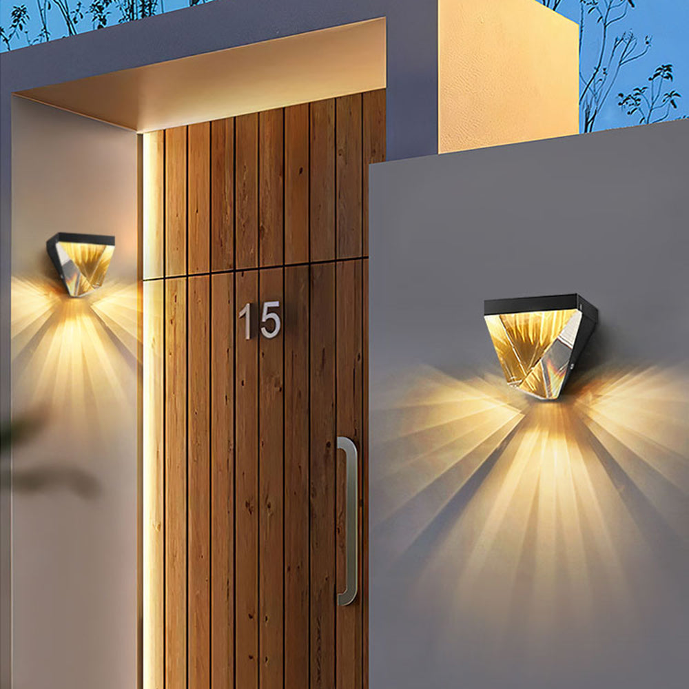 PrismaGlow | Golden Diamond Wall Lamp