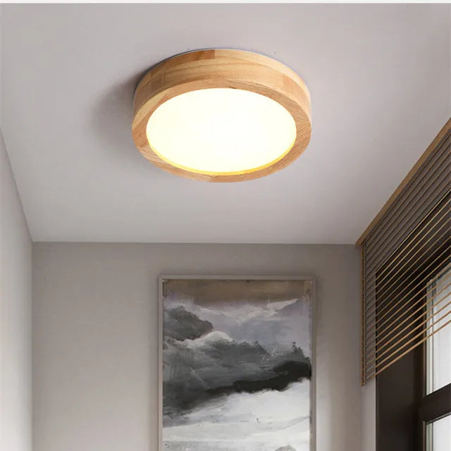 ScandiLumina | Elegant Solid Wood Ceiling Lamp