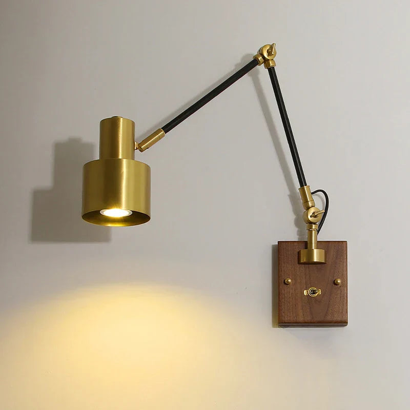 VintageReach | Adjustable Brass Wall Lamp